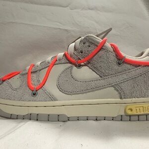Nike Gray and Cream Sneakers with Red Laces